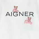 أفرول بنات بشعار تيدى باللون الأبيض, 1, hi-res