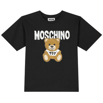 Black Teddy Bear Logo T-Shirt