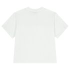 Girls White Logo T-Shirt, 1, hi-res