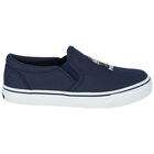 Boys Navy Polo Bear Trainers, 1, hi-res