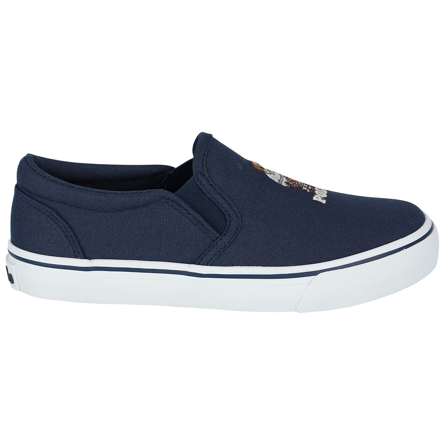 Boys Navy Polo Bear Trainers, 1, hi-res