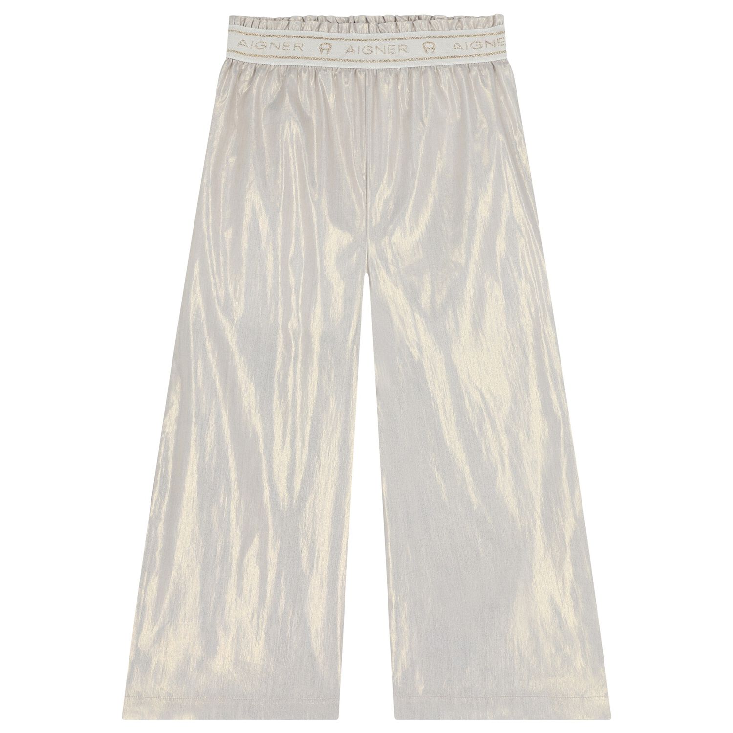 Girls Gold Logo Trousers, 1, hi-res