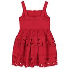 Girls Red Bow Dress, 1, hi-res