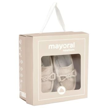 Baby Boys Beige Leather Pre Walker Moccasins