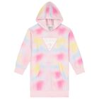 Girls Multi-Coloured Logo Hooded Dress, 1, hi-res