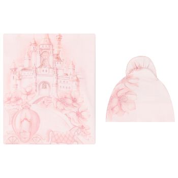 Baby Girls Pink Castle Blanket Set