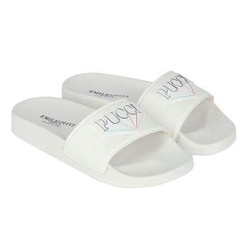 Girls White Logo Sliders