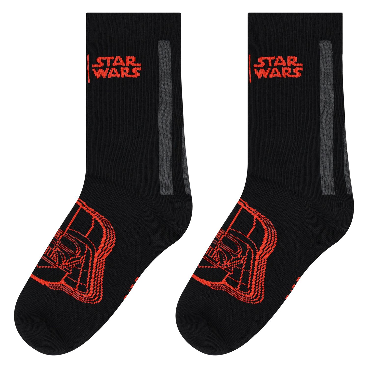 Black & Grey Star Wars Logo Socks ( 3-Pack ), 1, hi-res image number null
