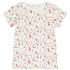 بيجامة بشعار احتفالي باللون الأبيض , 1, hi-res