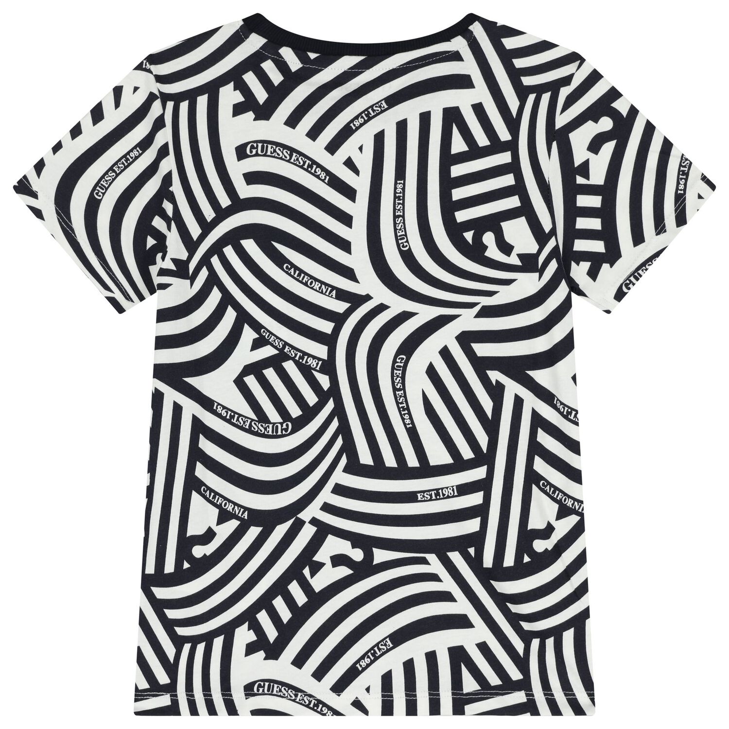 تيشيرت اولاد بالشعار باللون الكحلى والابيض , 1, hi-res