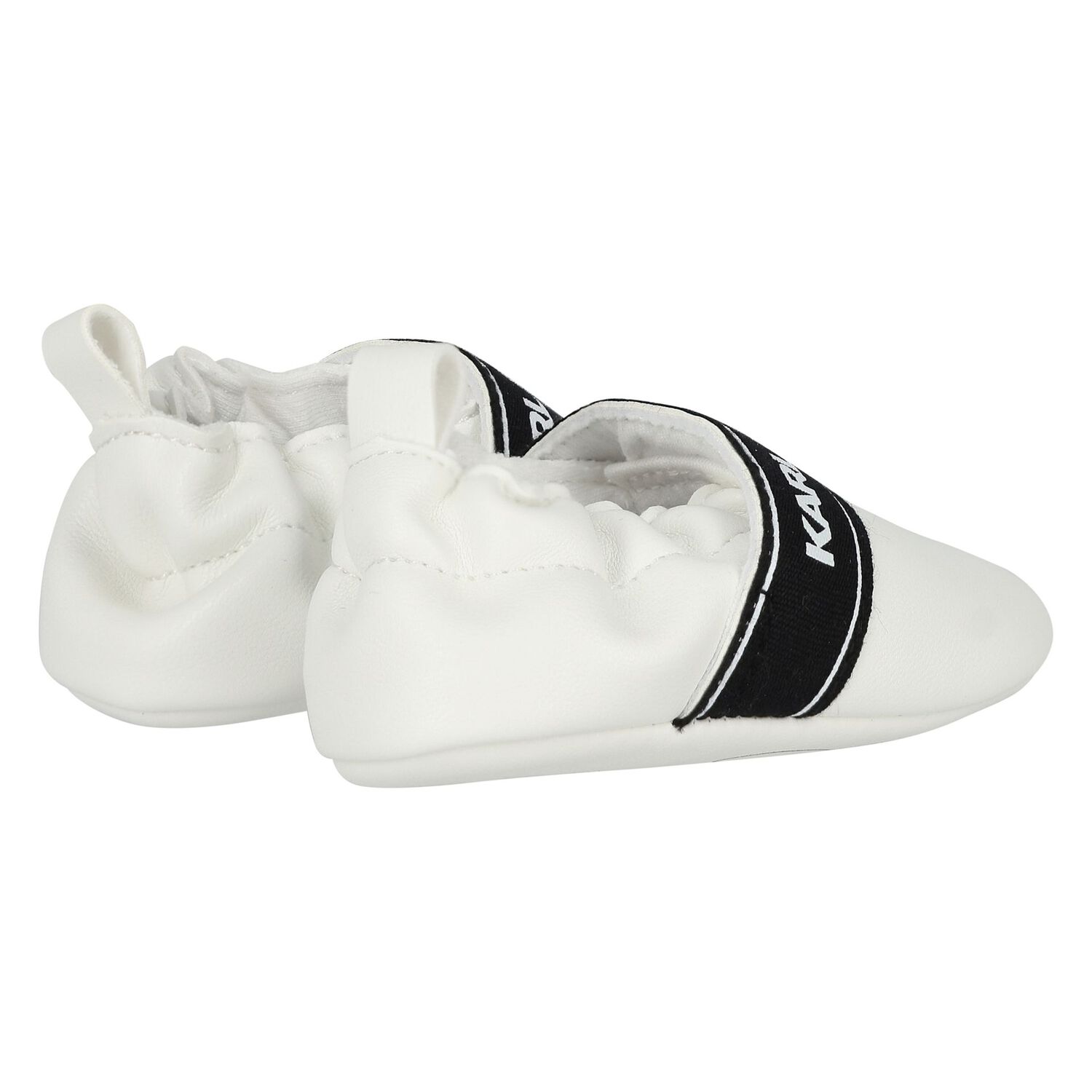 White Logo Baby Pre Walker Shoes, 1, hi-res