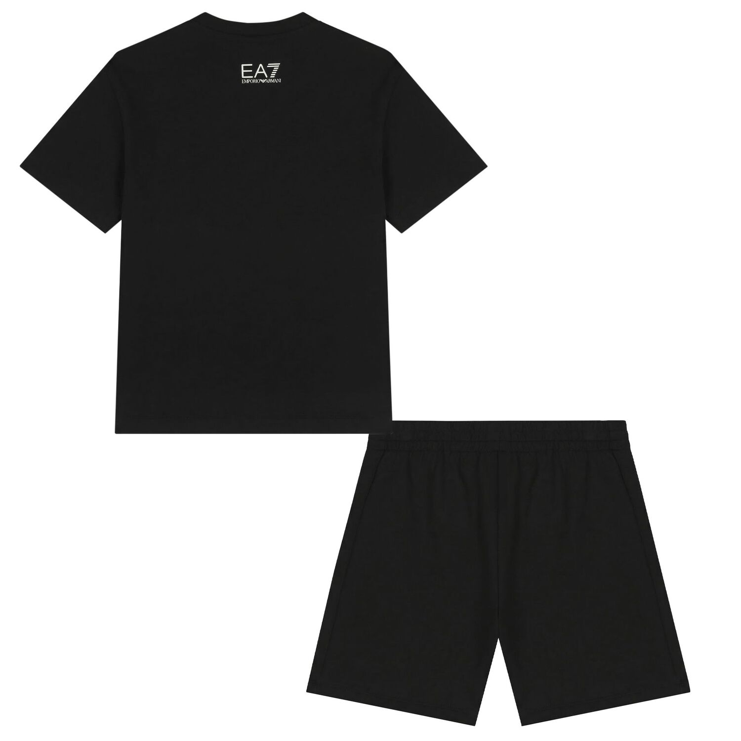 Boys Black Logo Shorts Set, 5, hi-res