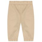 طقم هدايا بدلة رياضية باللون البيج والأبيض (3 قطع ), 3, hi-res