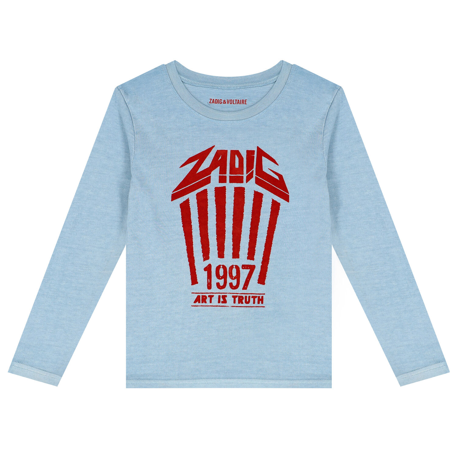 تيشيرت بالشعار باللون الازرق للاولاد, 1, hi-res image number null