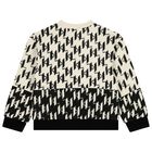 سويت شيرت اولاد بالشعار باللون العاجى والاسود , 1, hi-res