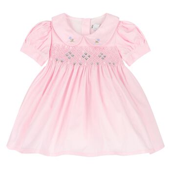 Baby Girls Pink Smocked Dress
