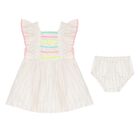 Baby Girls White Dress Set, 1, hi-res