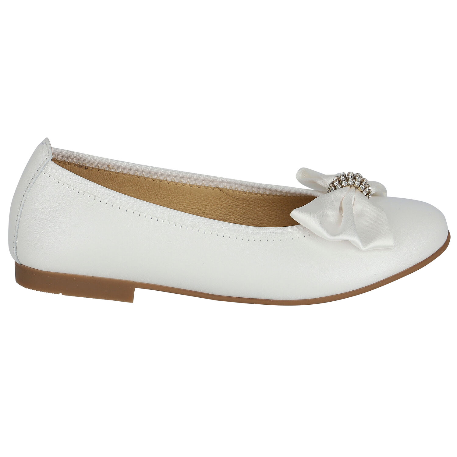 حذاء بنات باليرينا باللون الأبيض, 1, hi-res image number null