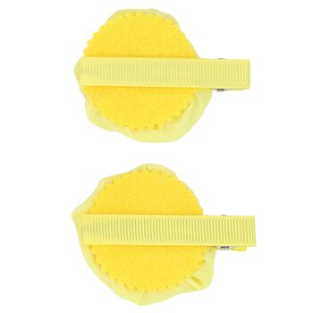 Girls Yellow Rose Hairclips ( 2-Pack )
