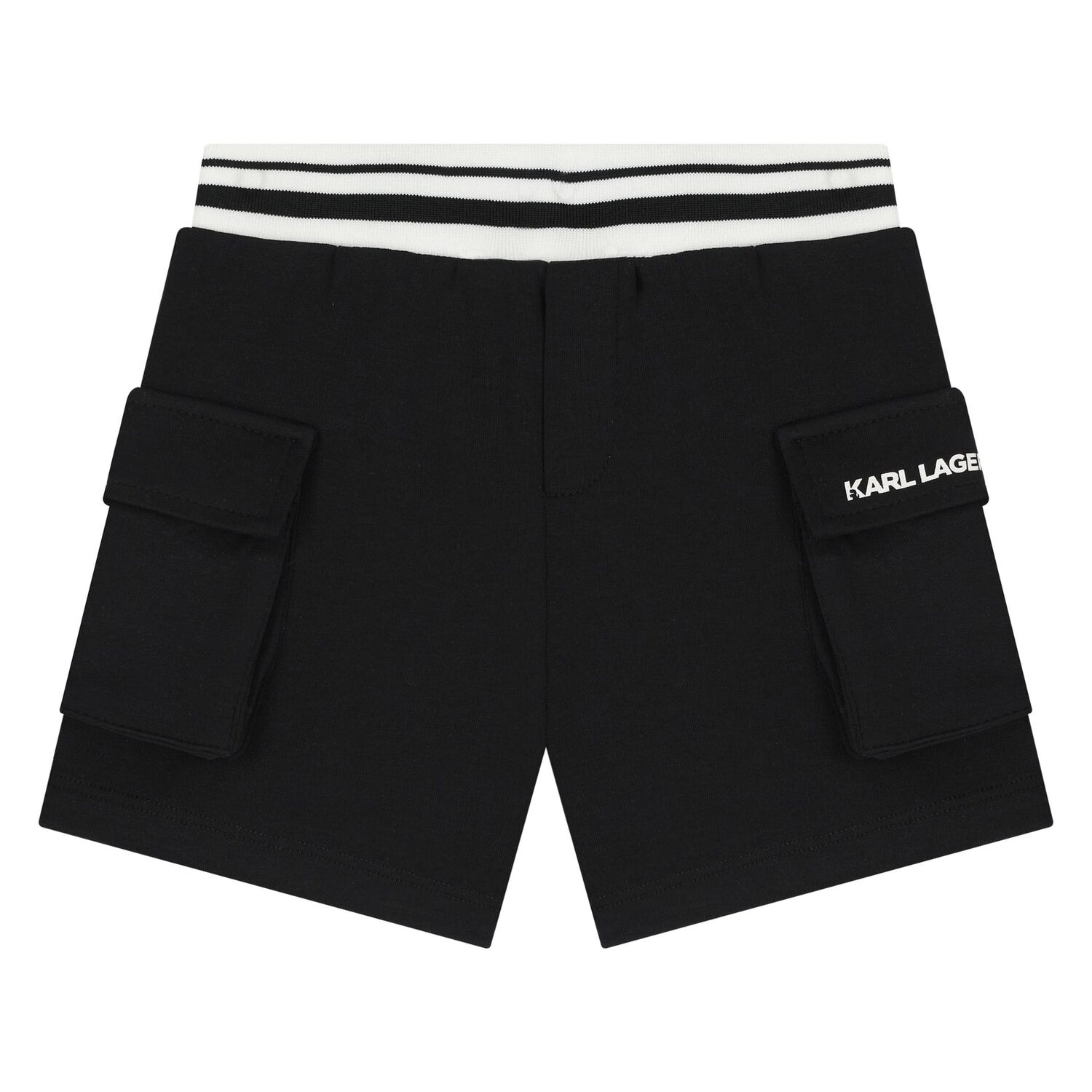 Boys White & Black Ikonik Shorts Set, 1, hi-res