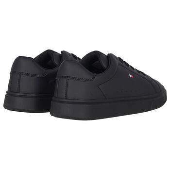 Boys Black Logo Trainers