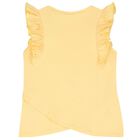 طقم بنات شورت باللون الأصفر والكحلي, 1, hi-res