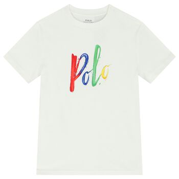 Boys White Logo T-Shirt
