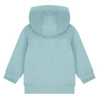 Younger Boys Blue Logo Hooded Zip Up Top, 1, hi-res