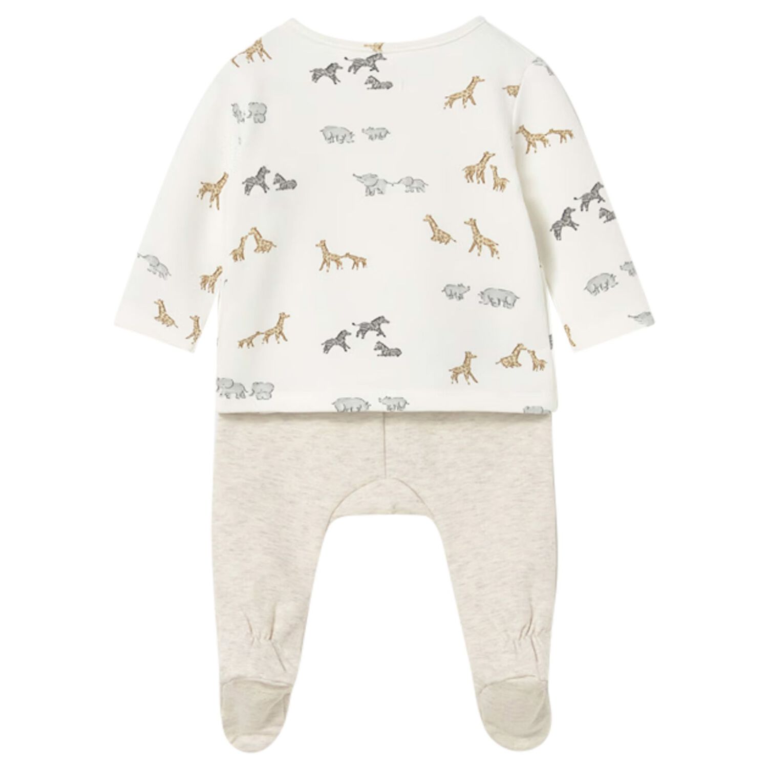 Ivory & Beige 2 Piece Babygrow, 2, hi-res image number null