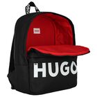 حقيبة ظهر بالشعار باللون الاسود, 1, hi-res