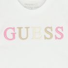 Girls White Logo T-Shirt, 2, hi-res