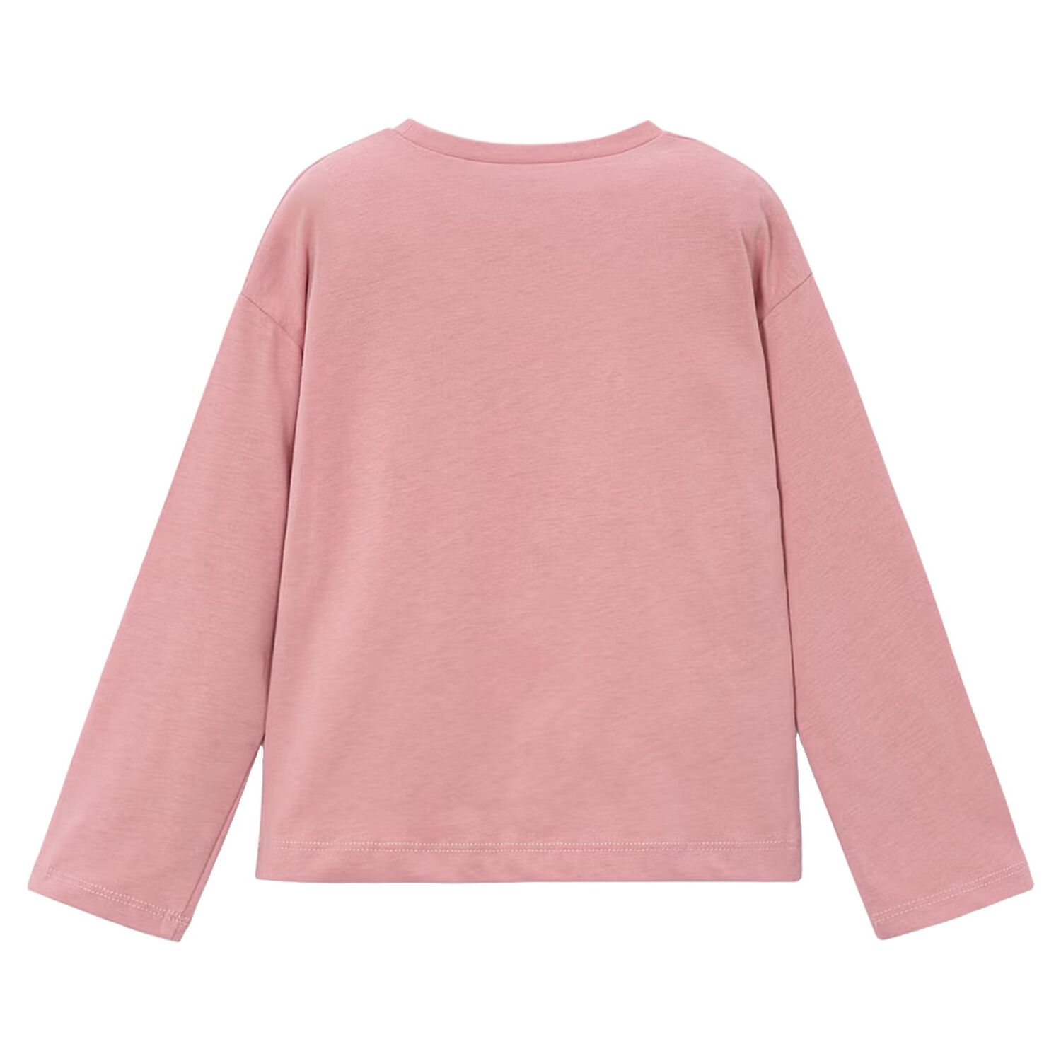 Girls Pink Fox Long Sleeve Top, 1, hi-res