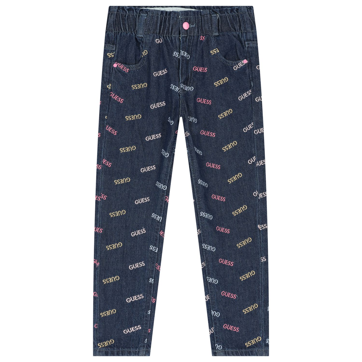 Girls Blue Logo Denim Jeans, 1, hi-res image number null