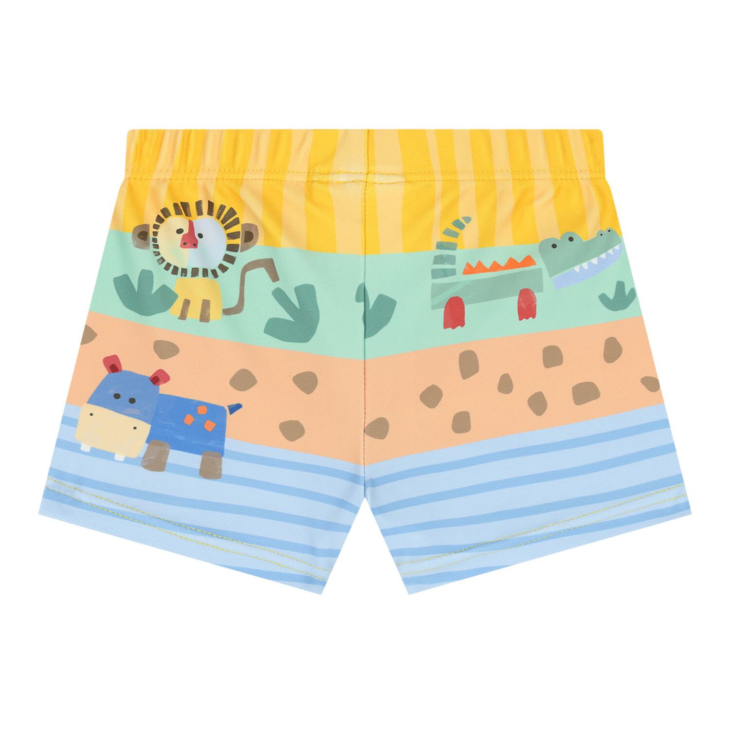 Baby Boys Yellow Swim Shorts Set, 1, hi-res