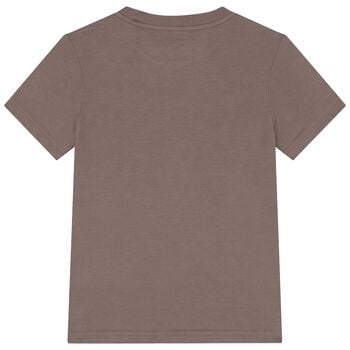 Boys Brown Logo Crest T-Shirt
