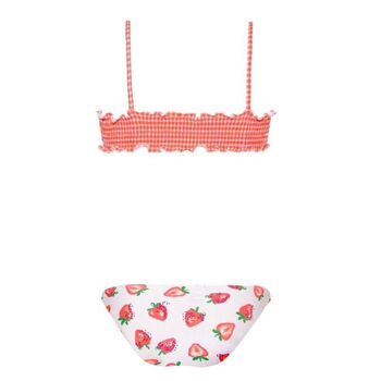 Girls White Strawberry Crush Bandeau Bikini