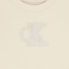 تيشيرت بنات بالشعار باللون البيج, 1, hi-res