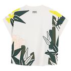 Girls Ivory Elephant Jungle T-Shirt, 1, hi-res