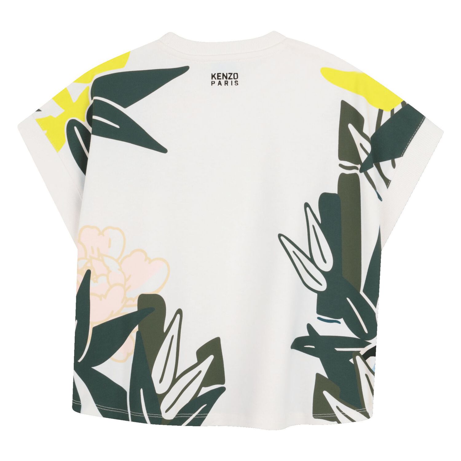 Girls Ivory Elephant Jungle T-Shirt, 1, hi-res