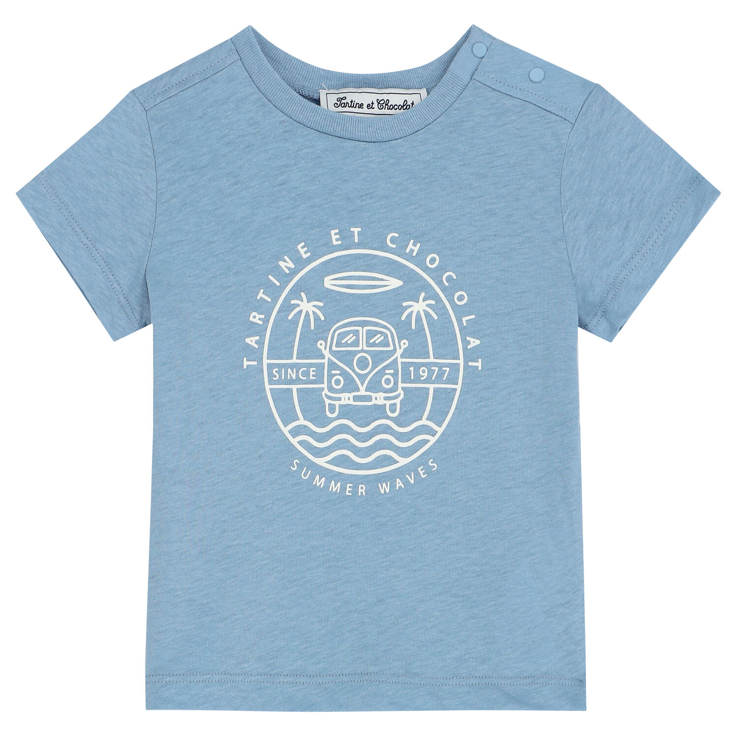 Younger Boys Blue Logo T-Shirt, 1, hi-res