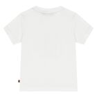 Younger Boys White & Gold Logo T-Shirt, 1, hi-res