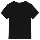Boys Black Logo T-Shirt, 1, hi-res