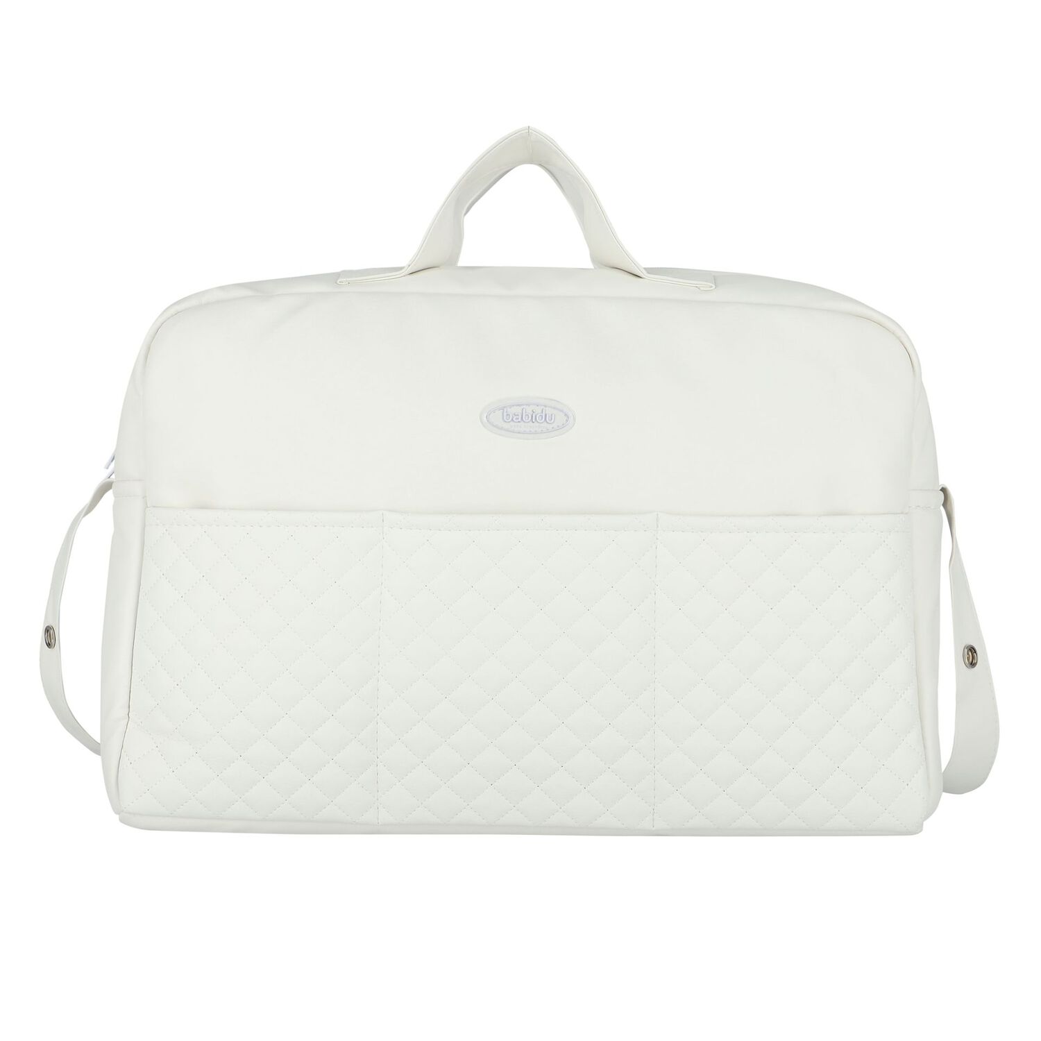 Ivory Quilted Baby Changing Bag, 2, hi-res