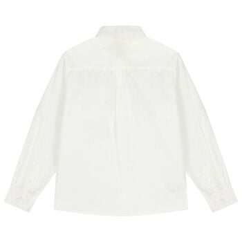 Boys White Linen Shirt