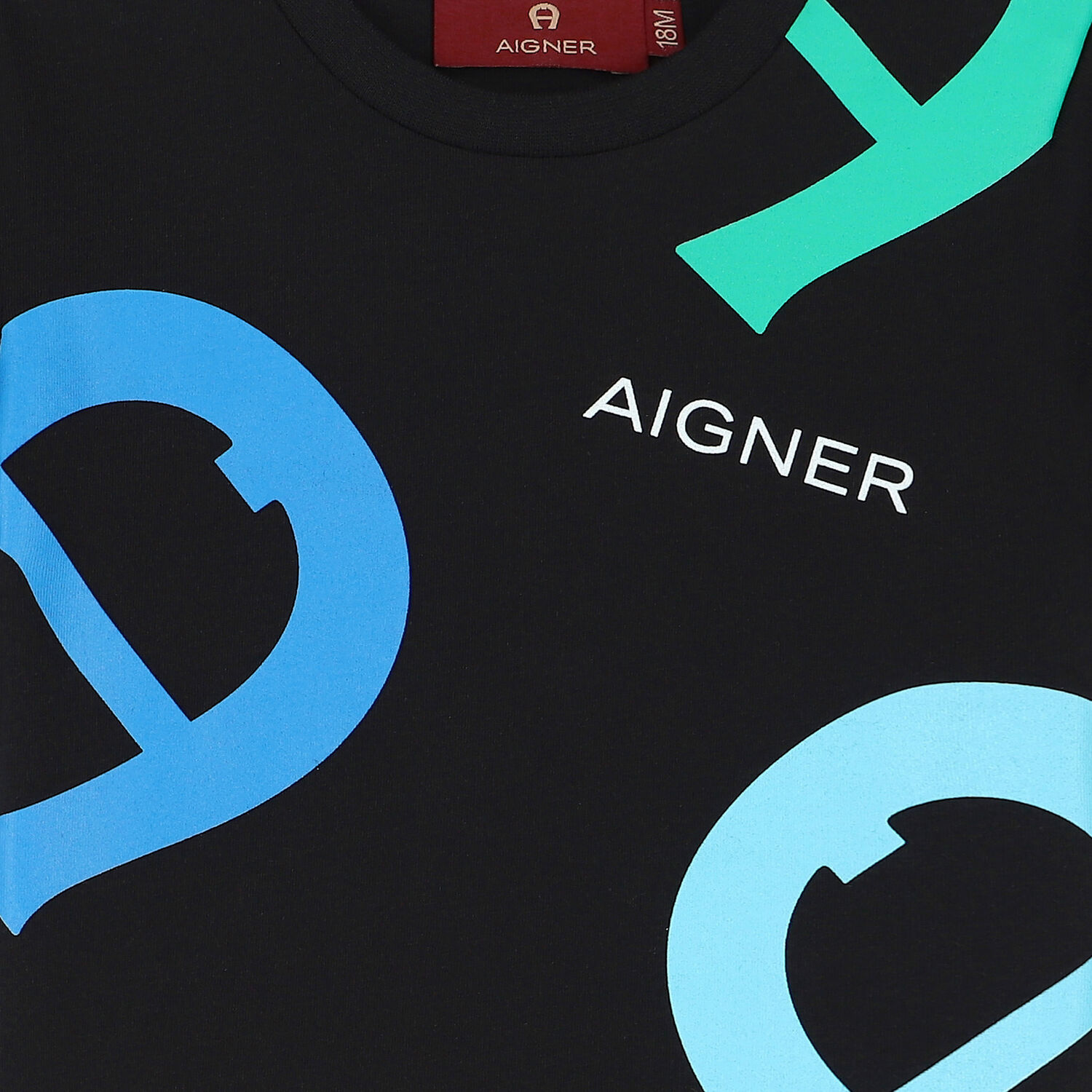 Younger Boys Black Logo T-Shirt, 1, hi-res