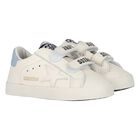 طقم أحذية ما قبل المشي من الجلد باللون العاجي والأزرق, 1, hi-res