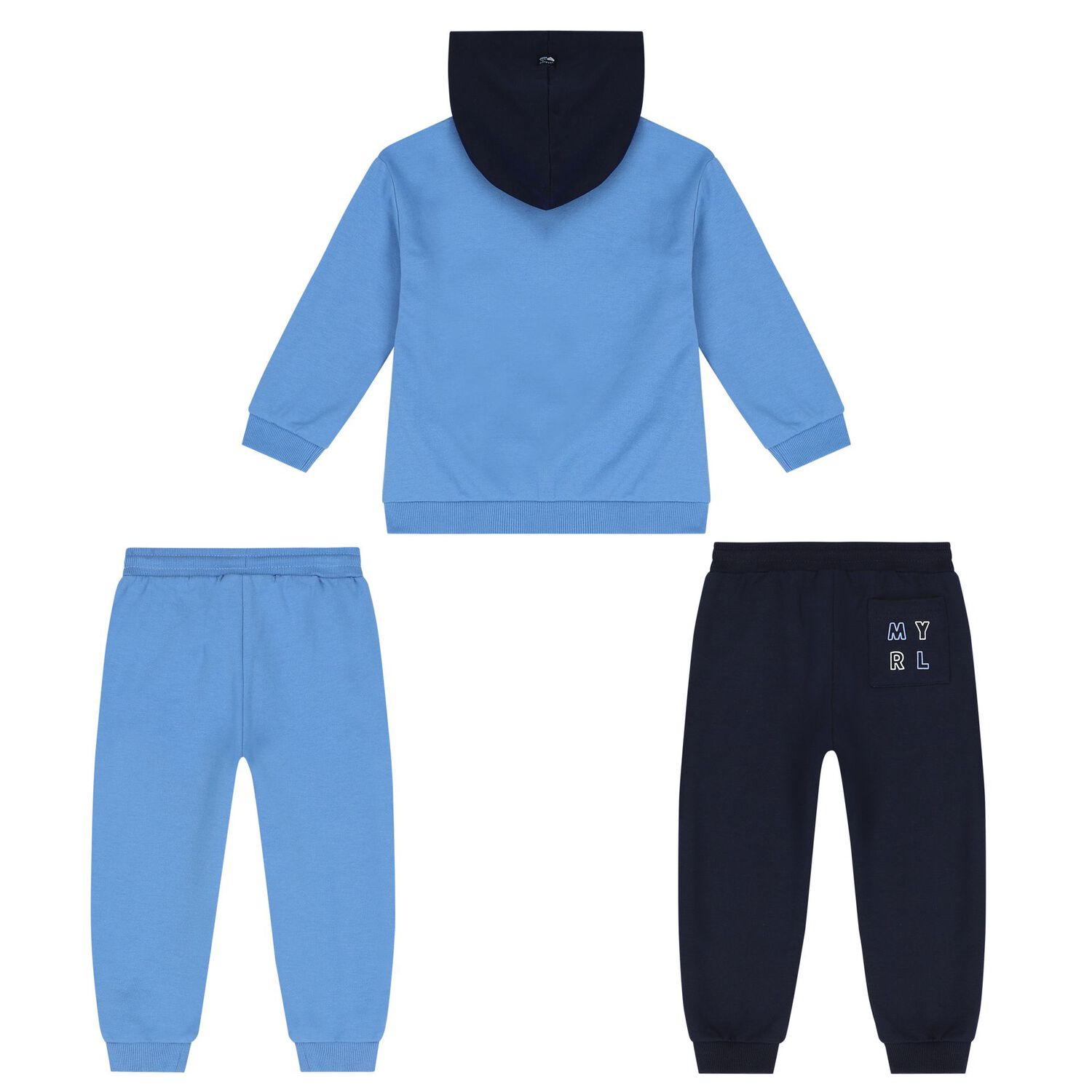 Younger Boys Blue 3 Piece Tracksuit Set, 2, hi-res