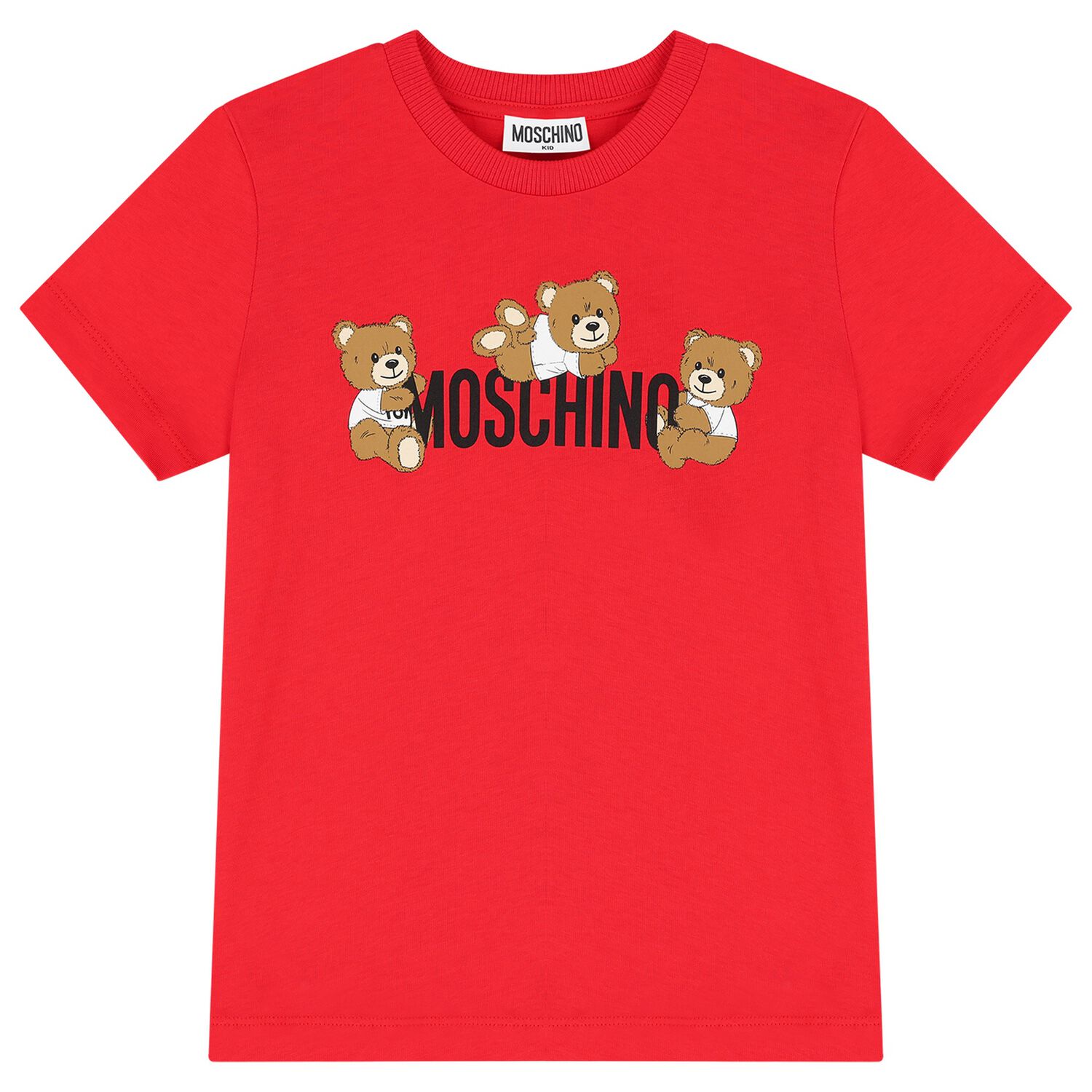 Red Teddy Bear Logo T-Shirt, 4, hi-res