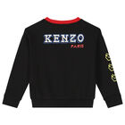 Boys Black Logo & Animals Sweatshirt, 1, hi-res