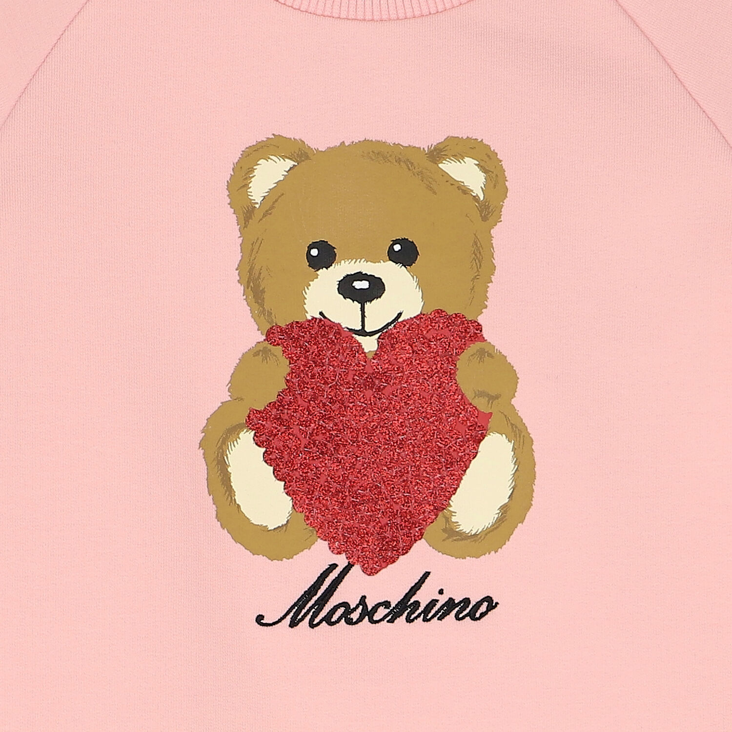 Younger Girls Pink Teddy Bear Logo Dress, 1, hi-res image number null
